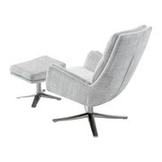 Home Elegance Parker Gray Swivel Chair with Ottoman