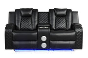 Galaxy Home Benz Brown LED Power Reclining 2pc Living Room Set
