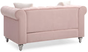Glory Furniture Raisa Pink Velvet Loveseat