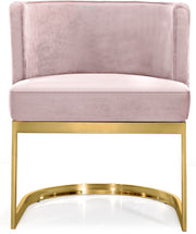 Meridian Furniture Gianna Cream Velvet Gold Dining Chair