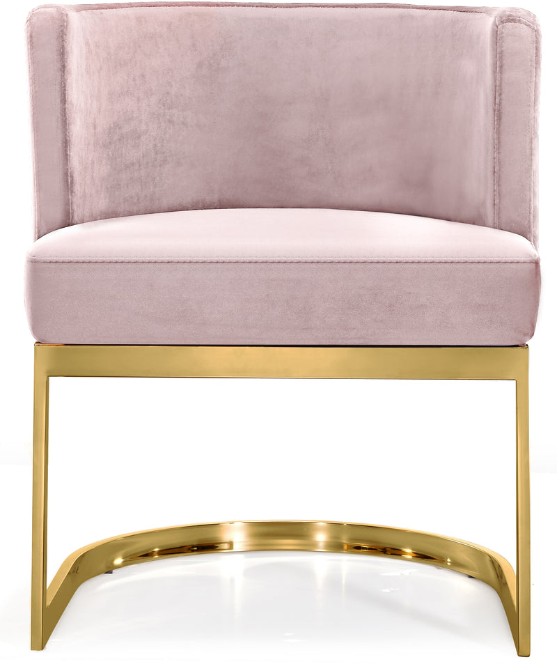 Meridian Furniture Gianna Cream Velvet Gold Dining Chair