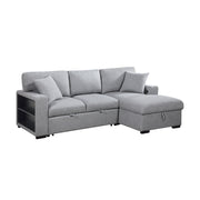 Home Elegance Pompano Gray Sectional with Right Chaise