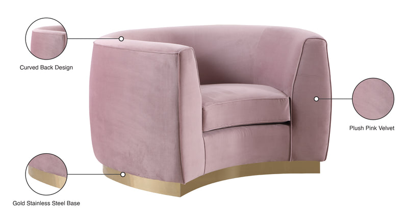 Meridian Furniture Julian Black Velvet Gold Chair