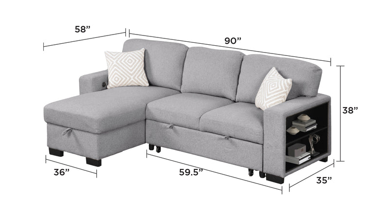 Galaxy Home Pinto Gray Sectional