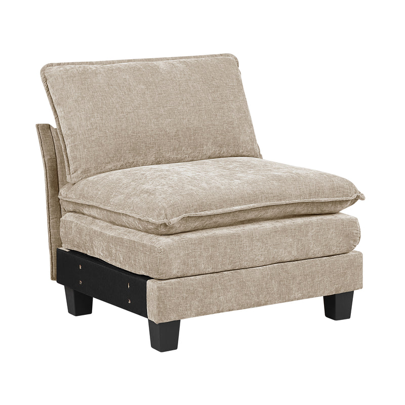 Home Elegance Dublin Pewter 4pc Modular Sectional