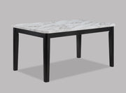 Crown Mark Pascal White Black Dining Table