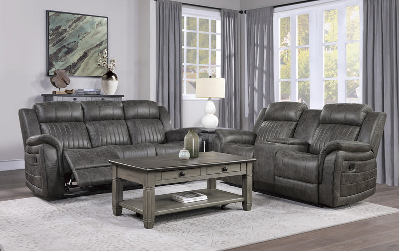 Home Elegance Centeroak Sandy Brown 2pc Living Room Set