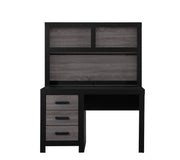 Global Furniture Lisbon Black Grey 4pc Twin Bedroom Set with Desk