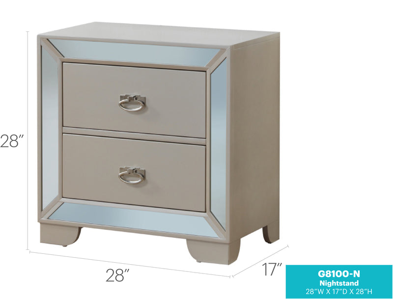 Glory Furniture Hollywood Hills Pearl Nightstand