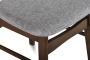 2 New Classic Furniture Morocco Walnut Dark Gray Dining Chairs