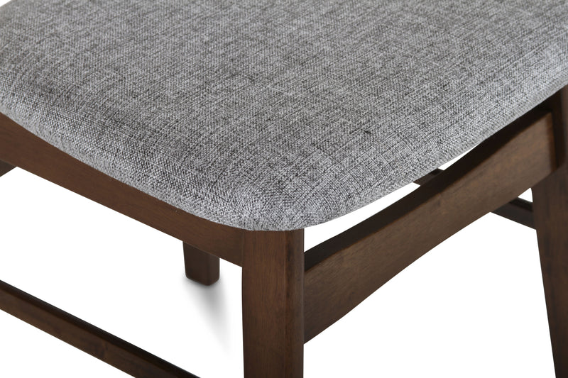 2 New Classic Furniture Morocco Walnut Dark Gray Dining Chairs