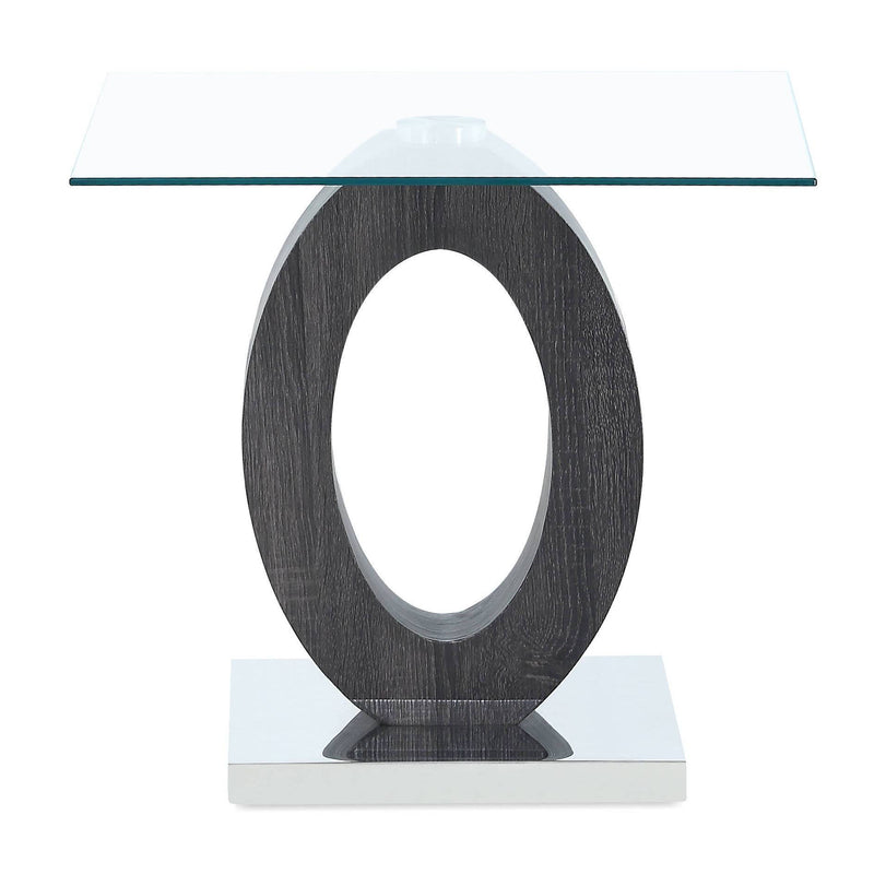 Global Furniture T1628 Dark Grey Silver End Table