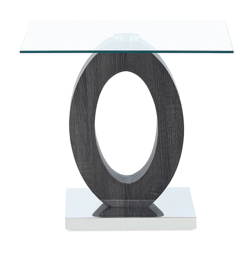 Global Furniture T1628 Dark Grey Silver End Table