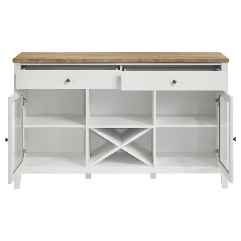 Coaster Furniture Hollis Brown White 2 Door Dining Sideboard