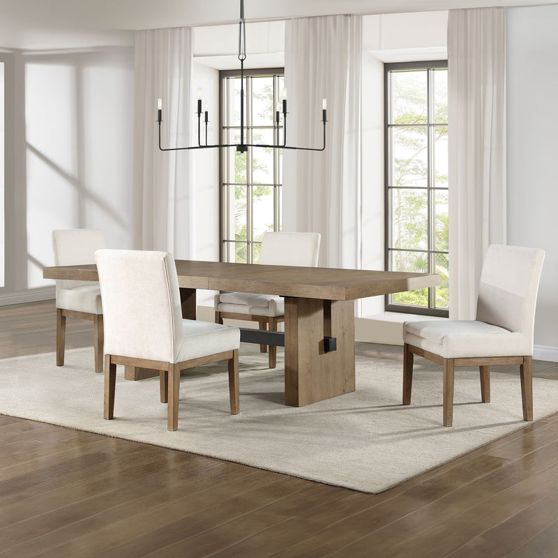 Steve Silver Aubrey White 5pc Dining Set