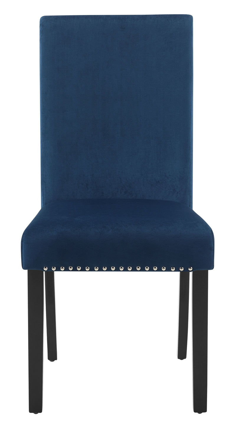 New Classic Furniture Celeste Black Blue 5pc Round Dining Room Set