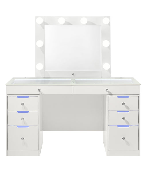 Crown Mark Luxo White Vanity SET with LED