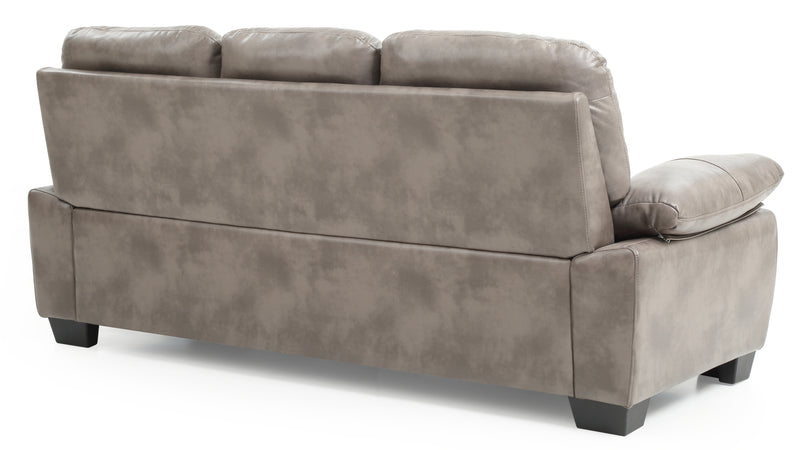 Glory Furniture Marta Gray Faux Leather Sofa