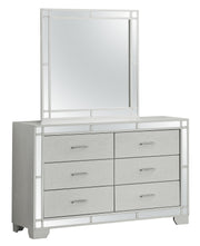 Glory Furniture Madison Silver Champagne Dresser and Mirror