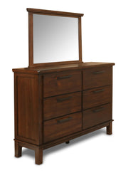 New Classic Furniture Cagney Chestnut Dresser and Mirror