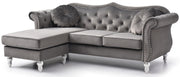 Glory Furniture Hollywood Dark Gray Sofa Chaise