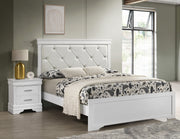Crown Mark Amalia Champagne Silver Night Stand