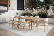 New Classic Furniture Wesley Brown White Patio Side Chair with Cushion