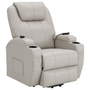 Coaster Furniture Sanger Beige Power Lift Massage Recliner