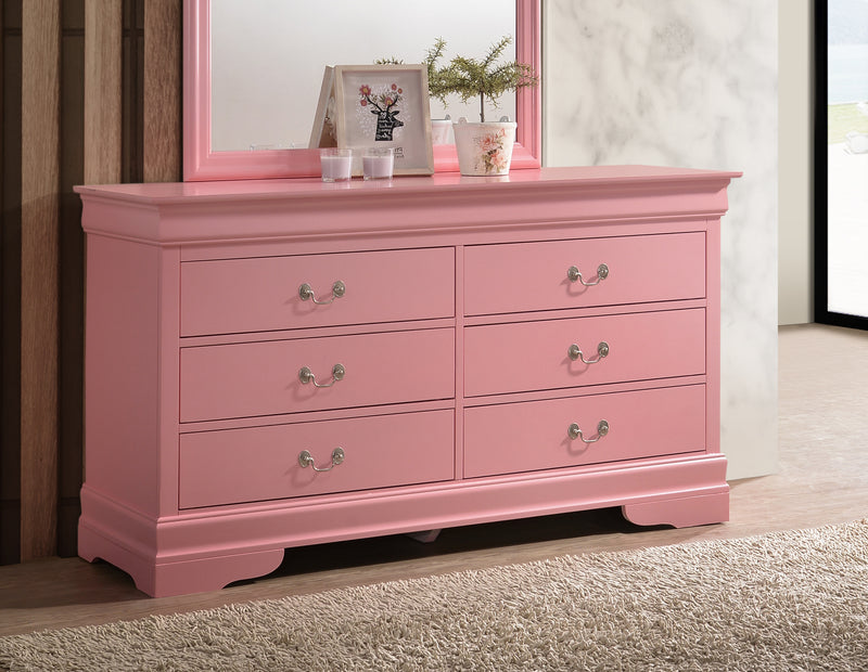 Glory Furniture Louis Phillipe Cherry Dresser