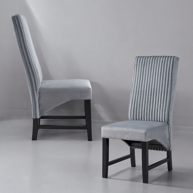 2 Acme Furniture Kini Gray Black Side Chairs