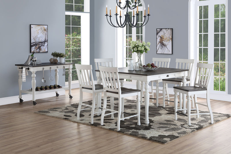 Steve Silver Joanna Ivory Mocha Kitchen Cart