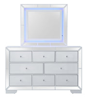 Glory Furniture Hollywood Hills Silver Champagne Dresser And Mirror