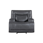 New Classic Furniture Titan Gray Glider Recliner with Power Headrest Footrest