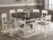 2 Crown Mark Conner Chalk Grey Counter Height Chairs