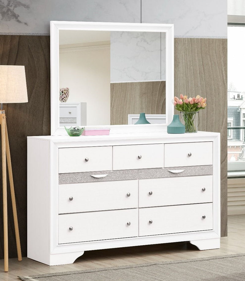 Glory Furniture Madrid Black Dresser and Mirror