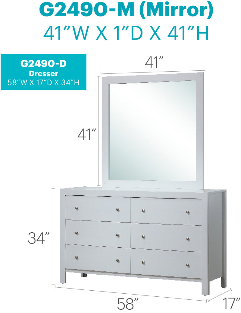 Glory Furniture Burlington White Dresser