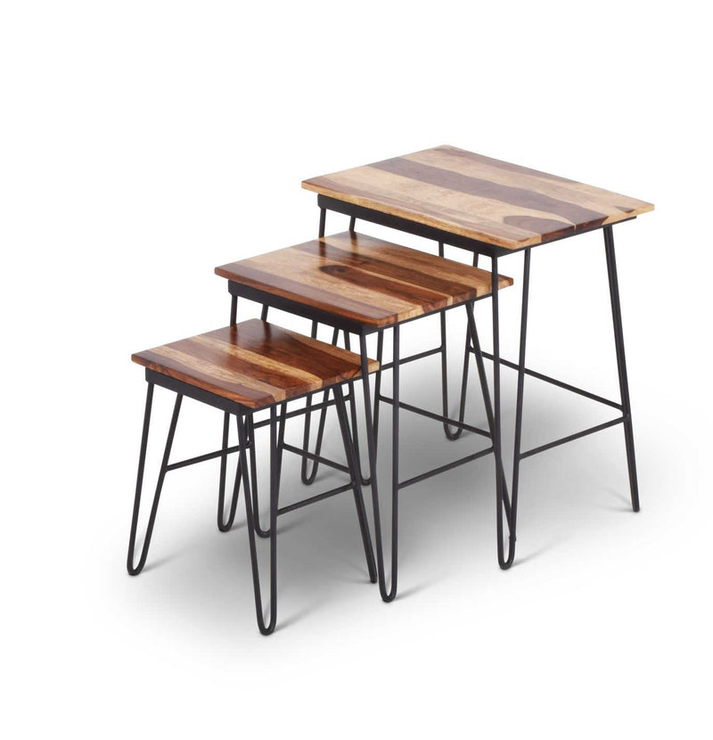 Steve Silver Tristan Natural Black Nesting Table