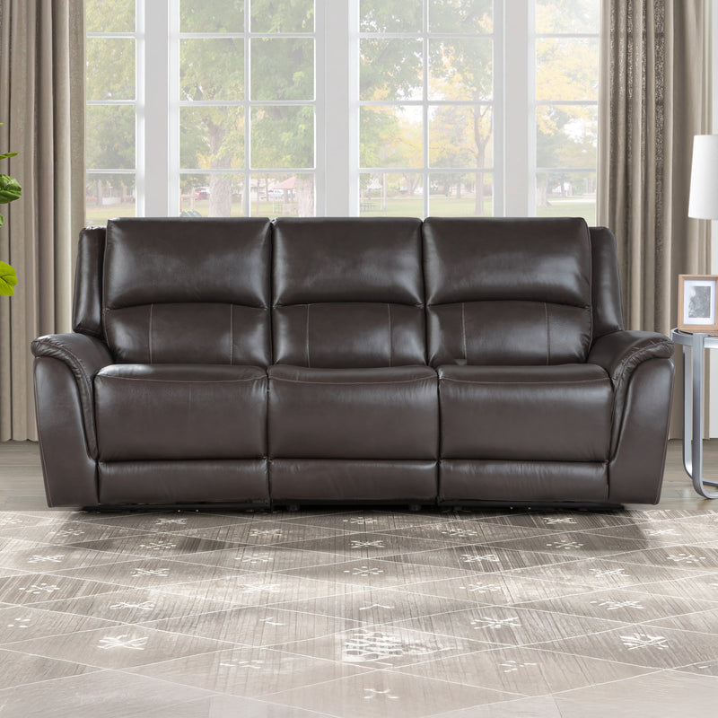 Steve Silver Alexandria Chocolate Leather Power Reclining Sofa
