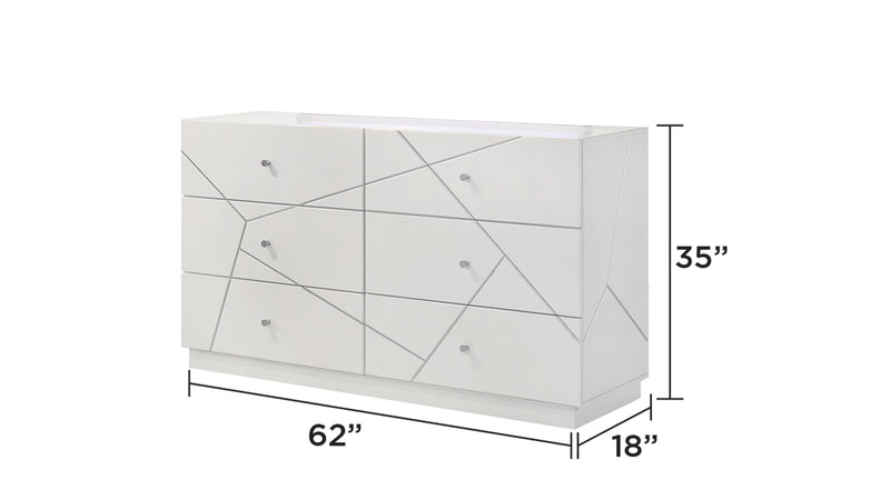 Galaxy Home Manhattan White Dresser