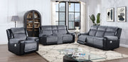 Global Furniture U5914 Black Grey Recliner