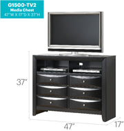 Glory Furniture Marilla Cappuccino Media Chest