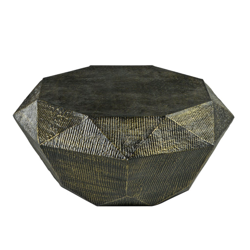 Steve Silver Donato Oil Rubbed Brass Octagon Cocktail Table