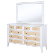 Coaster Furniture Bexhill White Dresser and Mirror