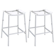 2 Coaster Furniture Jovani Clear Chrome Backless Bar Stools
