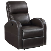 Coaster Furniture Grant Brown Power Recliner Chair