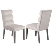 2 Coaster Furniture Carla Grey Stone Side Chairs