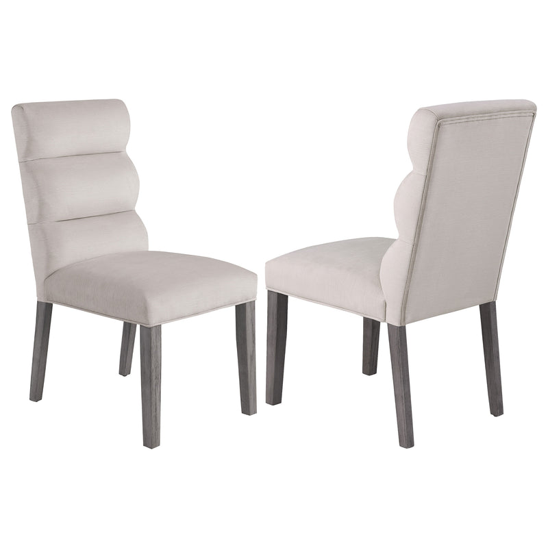 2 Coaster Furniture Carla Grey Stone Side Chairs