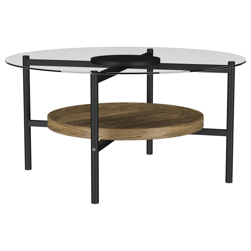 Coaster Furniture Delfin Brown Coffee Table