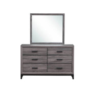 Global Furniture Kate Foil Grey Dresser and Mirror