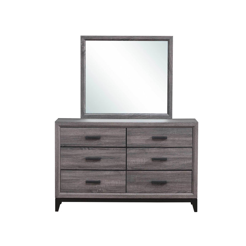 Global Furniture Kate Foil Grey Dresser and Mirror